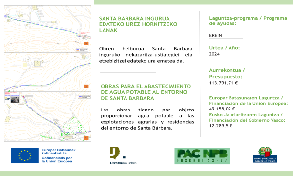 Santa Barbara ingurua edateko urez hornitzeko lanak Santa Barbara ingurua edateko urez hornitzeko lanak