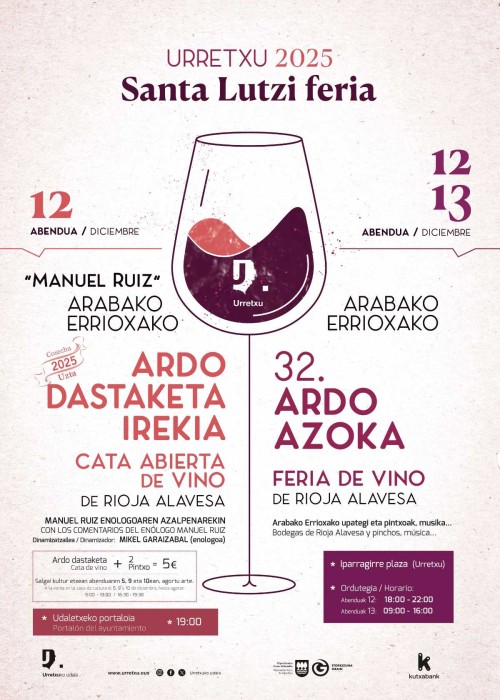 SANTA LUTZI FERIA: CATA ABIERTA DE VINO DE RIOJA ALAVESA 