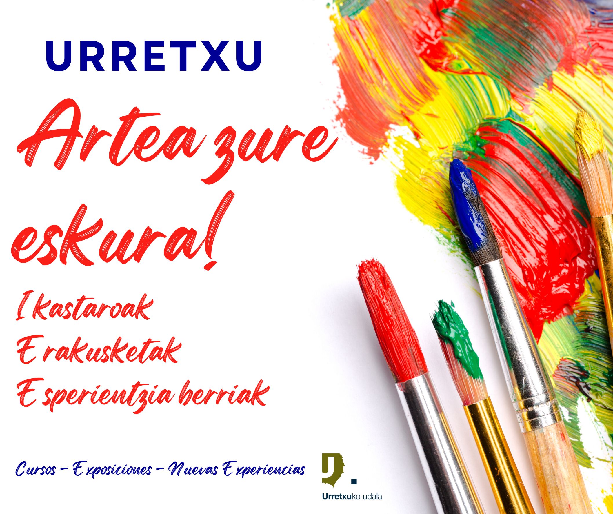 Arte eskaintza zabala zure eskura: arte tailerra, ikastaroak, erakusketak