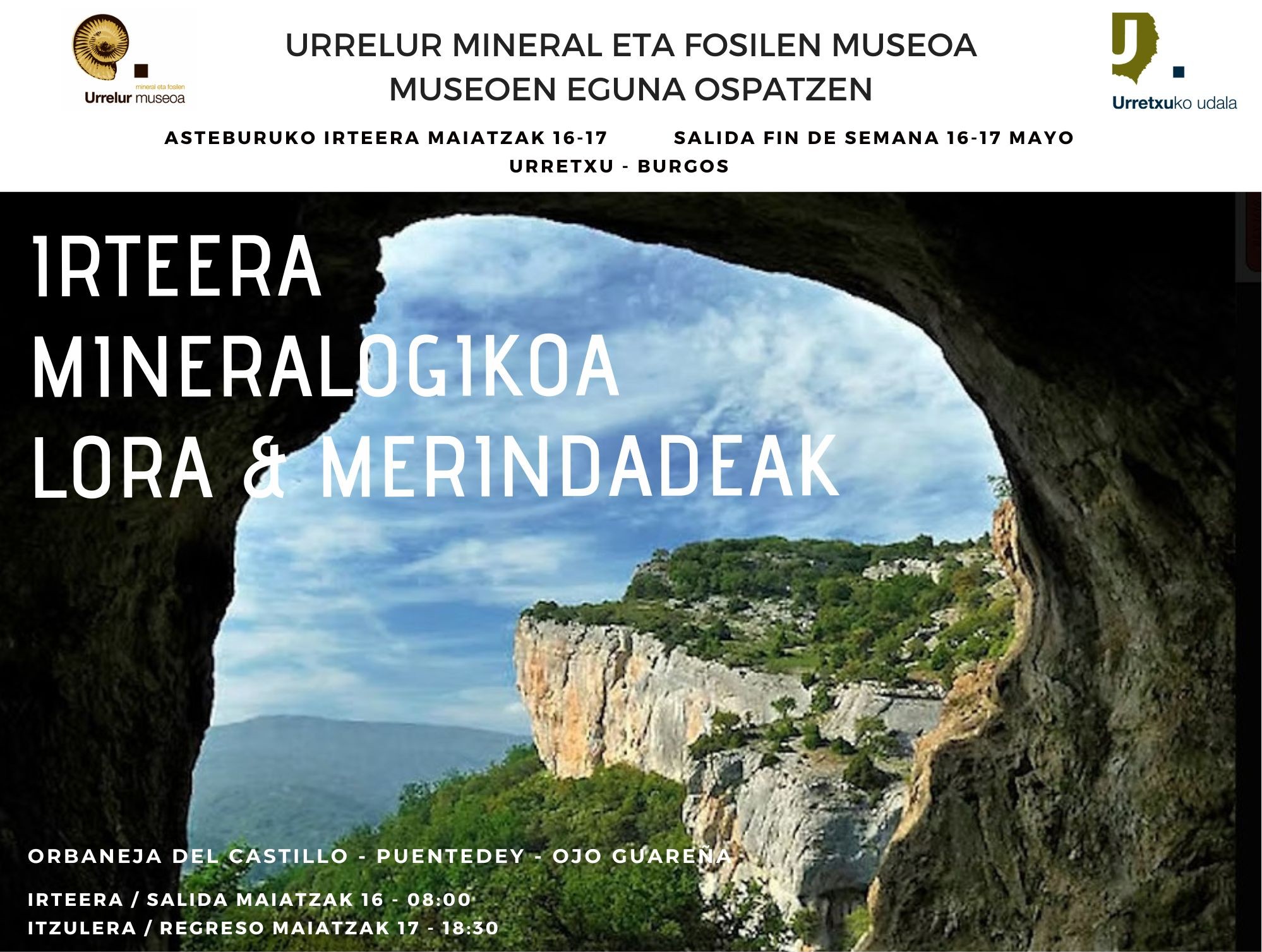 Asteburuko plana Urrelur Museoarekin. Burgos: Lora eta Merindadeak