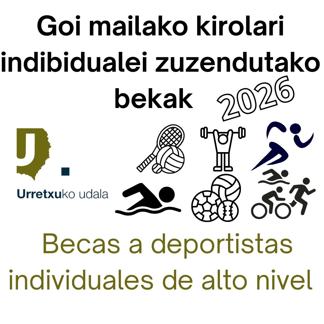 Goi mailako kirolari indibidualei zuzendutako bekak 2026