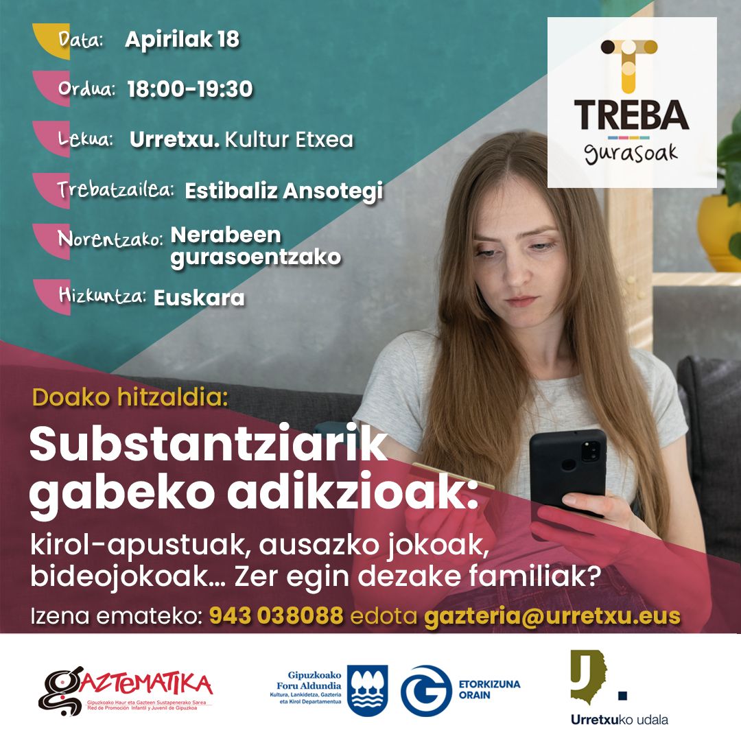 Charla sobre adicciones de los hijos e hijas el 18 de abril